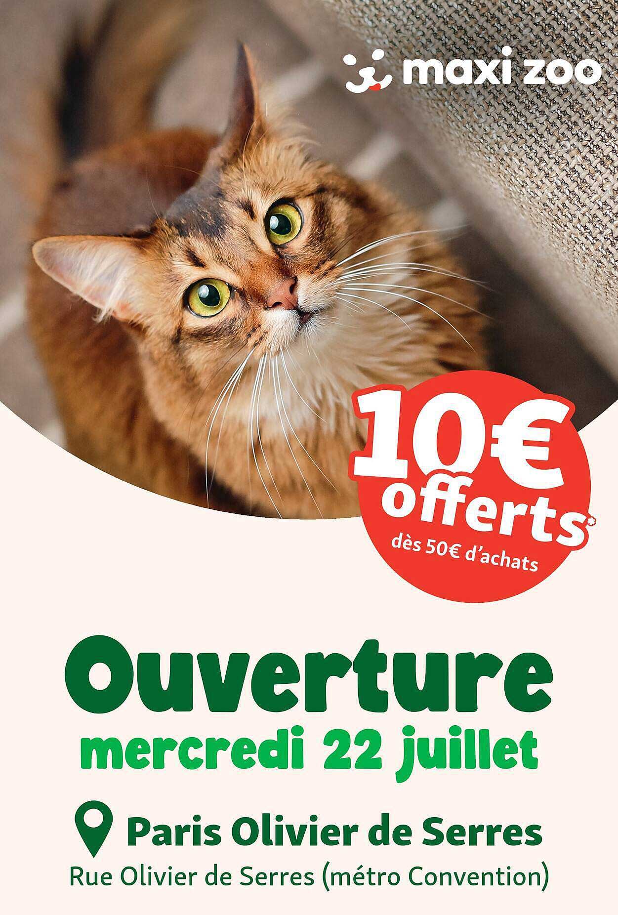 10€ offerts dès 50€ d’achats
