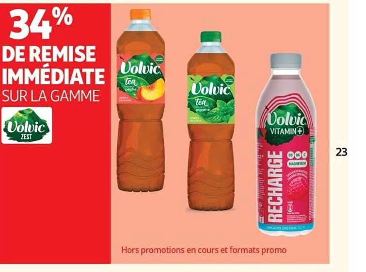 34% DE REMISE IMMÉDIATE SUR LA GAMME Volvic ZEST