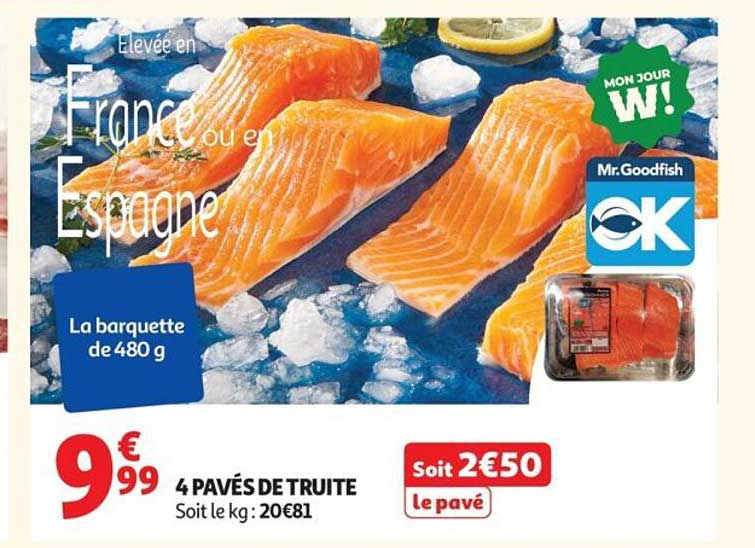 4 PAVÉS DE TRUITE