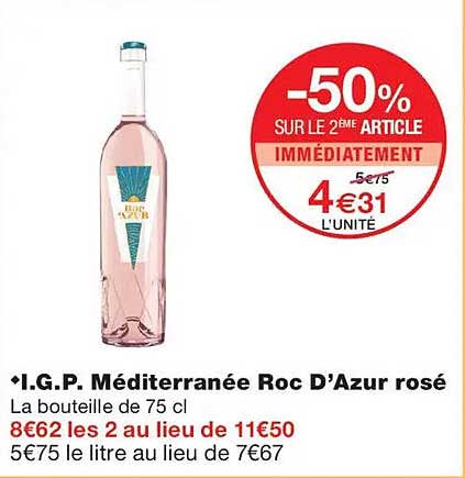 -50% SUR LE 2ÈME ARTICLE IMMÉDIATEMENT