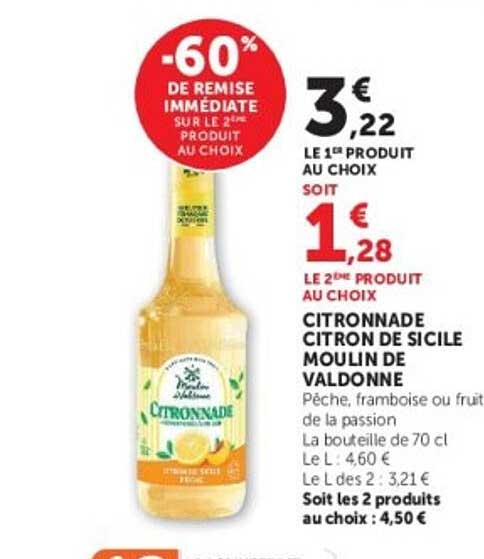 -60% DE REMISE IMMÉDIATE SUR LE 2ème PRODUIT AU CHOIX