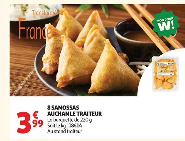 8 SAMOSSAS AUCHAN LE TRAITEUR