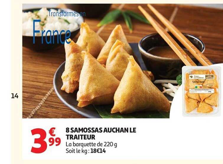 8 SAMOSSAS AUCHAN LE TRAITEUR