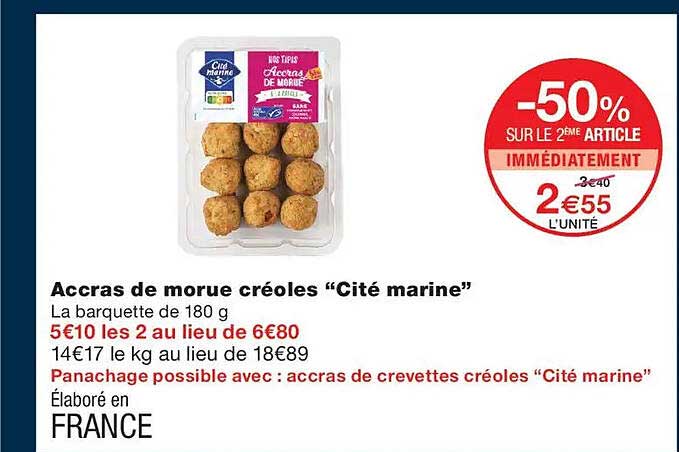 Accras de morue créoles “Cité marine”