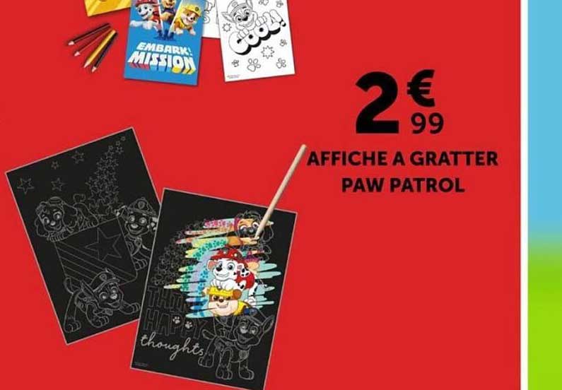 AFFICHE A GRATTER PAW PATROL