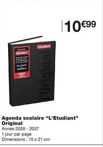 Agenda scolaire “L’Etudiant” Original