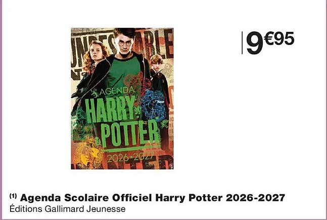 Agenda Scolaire Officiel Harry Potter 2026-2027