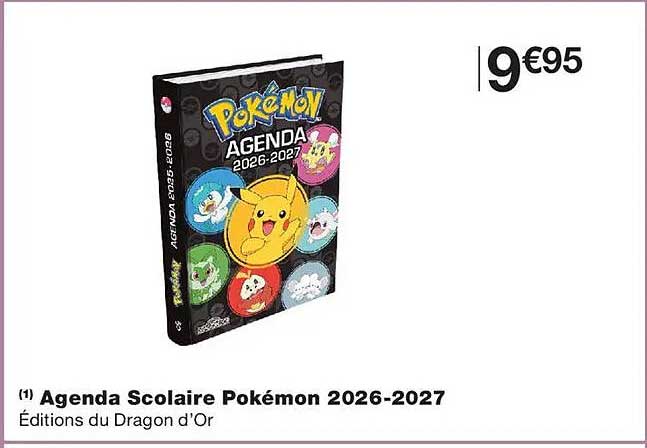 Agenda Scolaire Pokémon 2026-2027