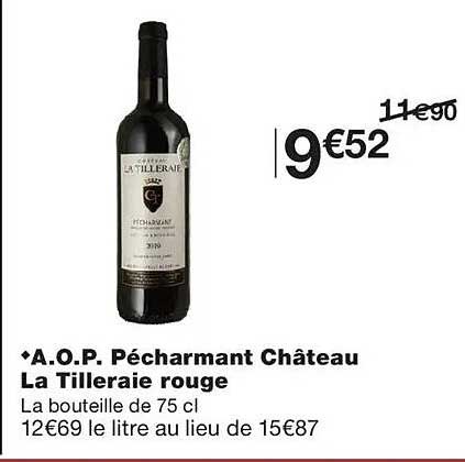 A.O.P. Pécharmant Chateau La Tilleraie rouge