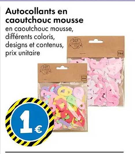 Autocollants en caoutchouc mousse