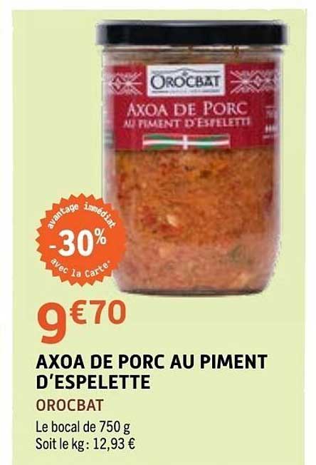 AXOA DE PORC AU PIMENT D’ESPELETTE