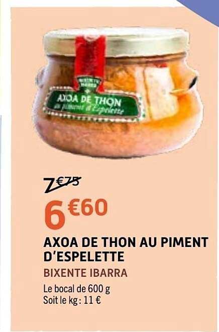 AXOA DE THON AU PIMENT D’ESPELETTE