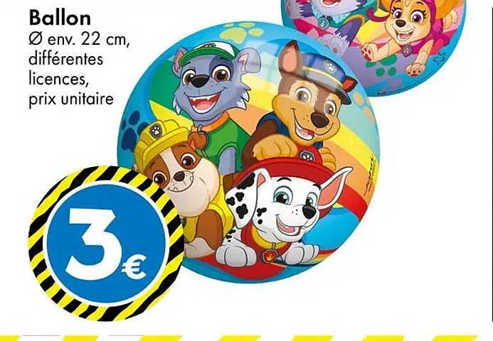 Ballon Ø env. 22 cm, différentes licences, prix unitaire
