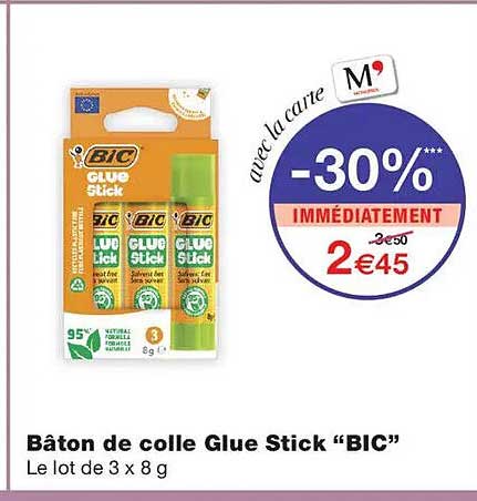 Bâton de colle Glue Stick “BIC”