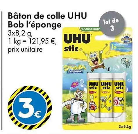 Bâton de colle UHU Bob l’éponge