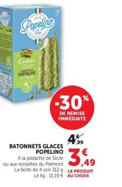 BATONNETS GLACES POPELINO