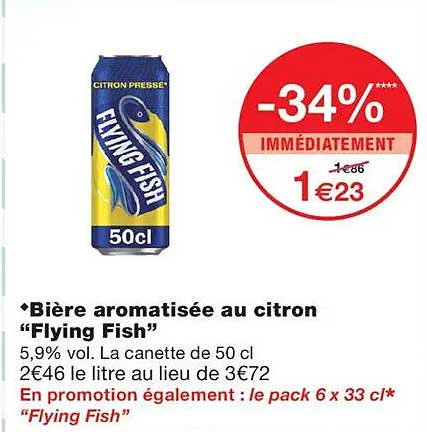 Bière aromatisée au citron “Flying Fish”