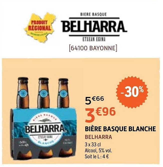 BIÈRE BASQUE BLANCHE BELHARRA