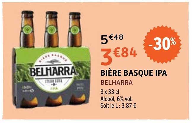 BIÈRE BASQUE IPA BELHARRA 3 x 33 cl