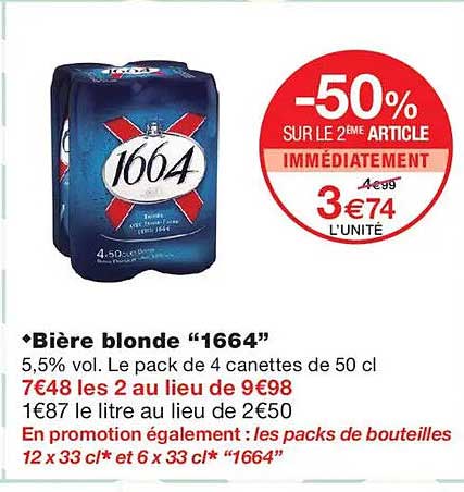 Bière blonde “1664”