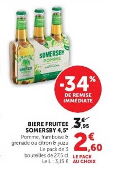 BIERE FRUITEE SOMERSBY 4,5°