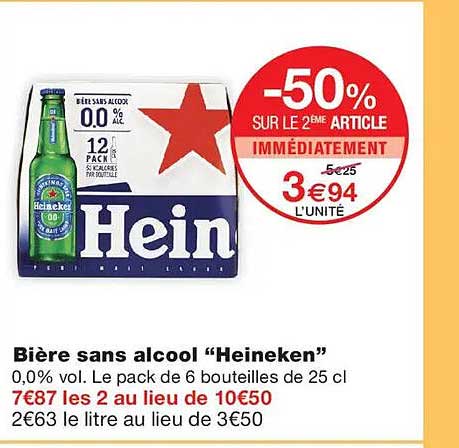 Bière sans alcool "Heineken"