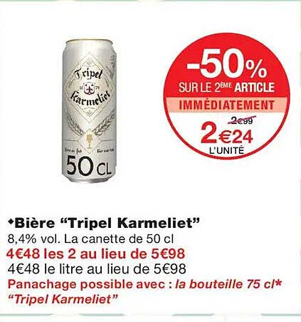 Bière “Tripel Karmeliet”
