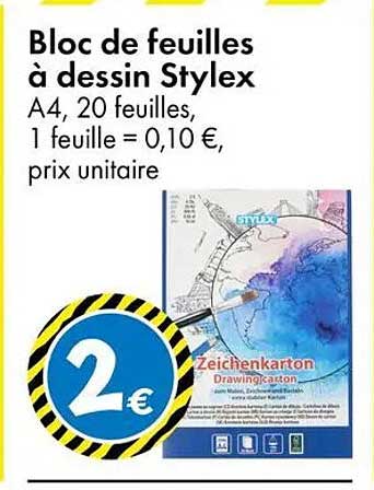 Bloc de feuilles à dessin Stylex