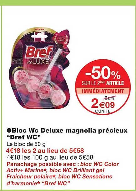 Bloc Wc Deluxe magnolia précieux “Bref WC”