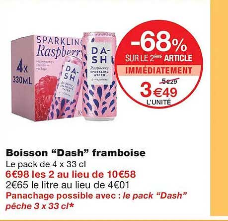 Boisson “Dash” framboise