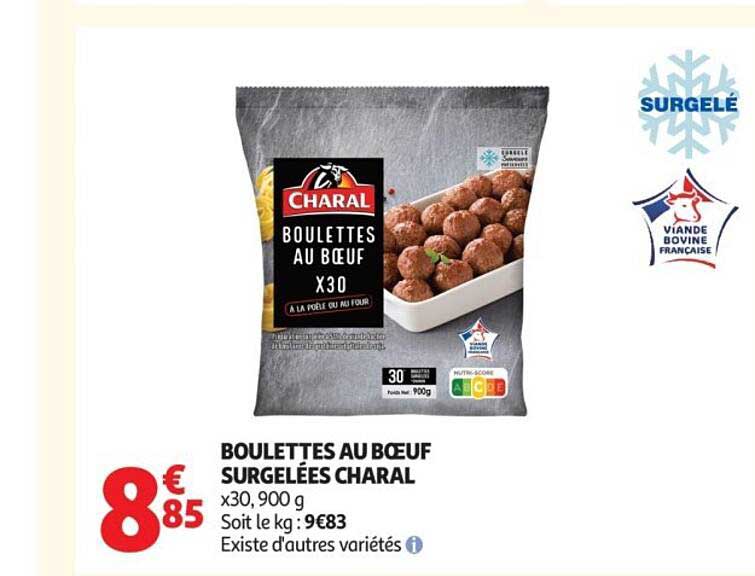 BOULETTES AU BOEUF SURGELÉES CHARAL