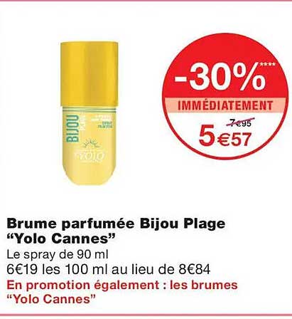 Brume parfumée Bijou Plage “Yolo Cannes”