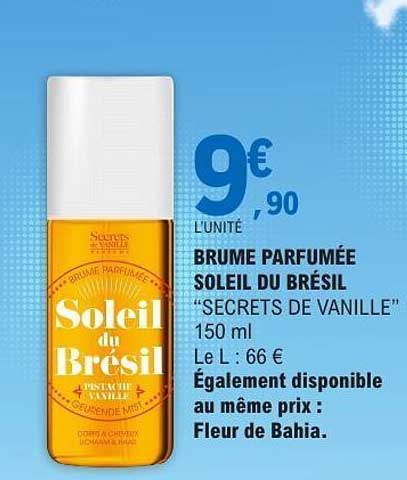 BRUME PARFUMÉE SOLEIL DU BRÉSIL “SECRETS DE VANILLE” 150 ml