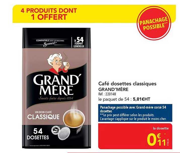 Café dosettes classiques GRAND'MÈRE