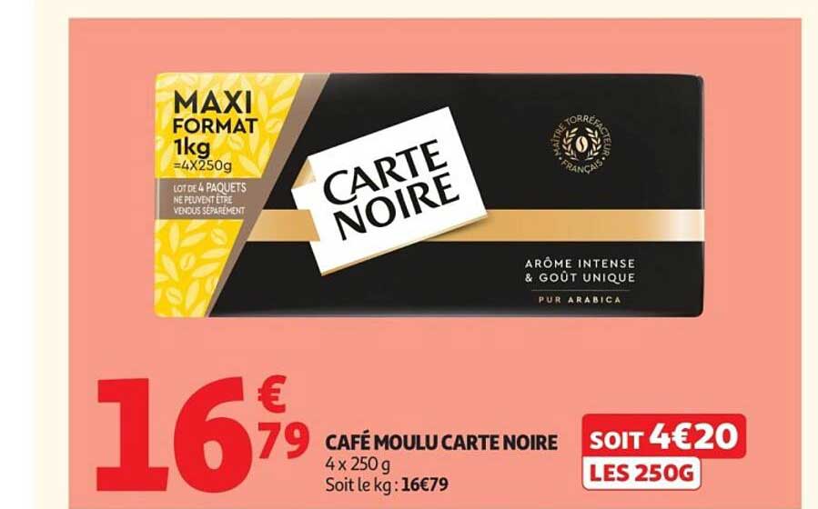 CAFÉ MOULU CARTE NOIRE 4 x 250 g