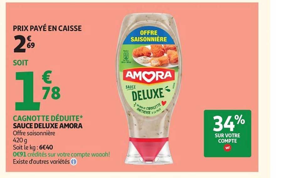 CAGNOTTE DÉDUITE* SAUCE DELUXE AMORA