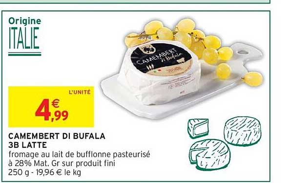 CAMEMBERT DI BUFALA 3B LATTE