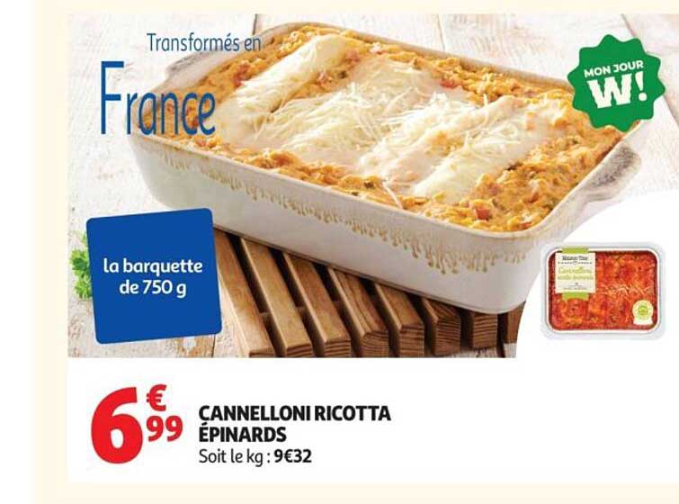 CANNELLONI RICOTTA ÉPINARDS