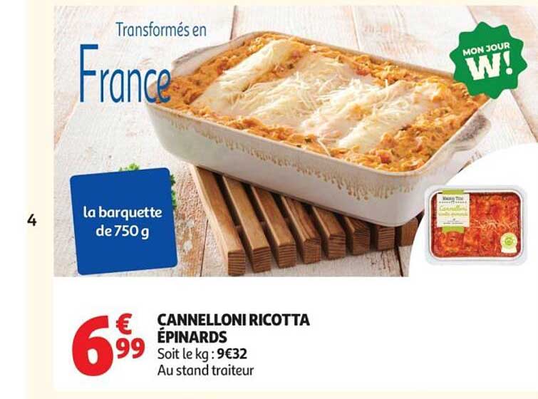 CANNELLONI RICOTTA ÉPINARDS