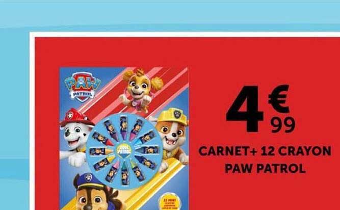 CARNET+ 12 CRAYON PAW PATROL