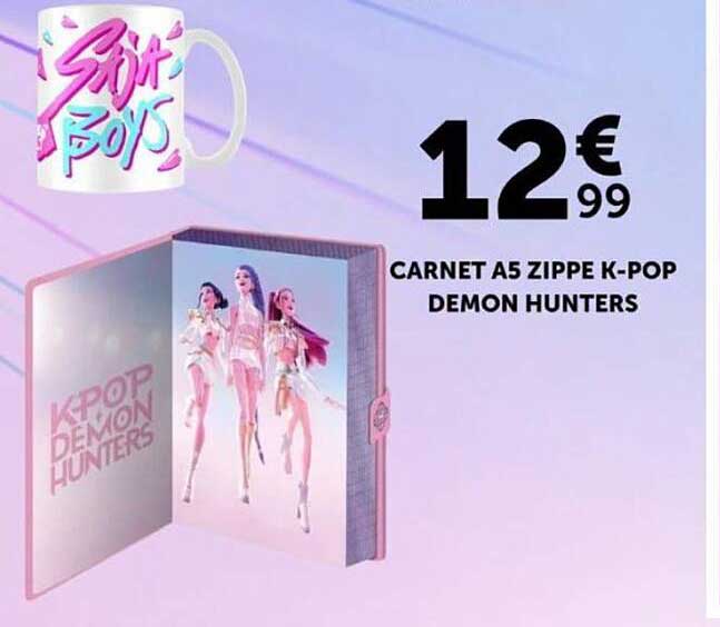 CARNET A5 ZIPPE K-POP DEMON HUNTERS