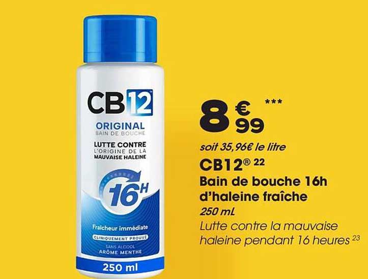 CB12 Bain de bouche 16h d'haleine fraîche