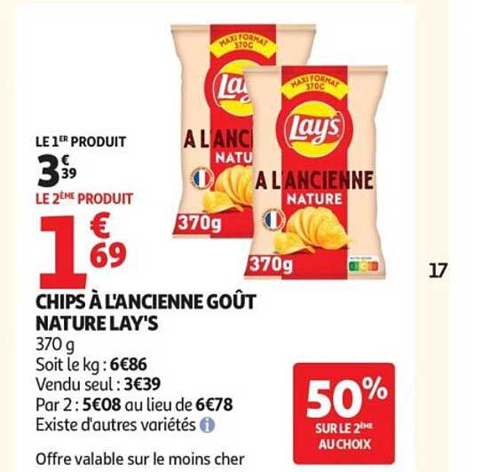 CHIPS À L’ANCIENNE GOÛT NATURE LAY’S