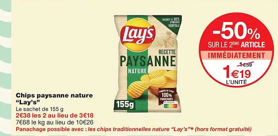 Chips paysanne nature “Lay’s”