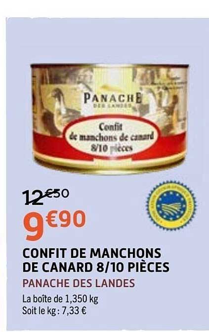 CONFIT DE MANCHONS DE CANARD 8/10 PIÈCES