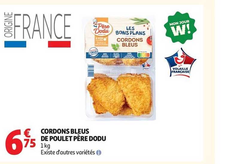 CORDONS BLEUS DE POULET PÈRE DODU