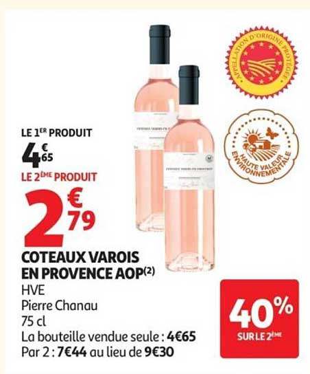 COTEAUX VAROIS EN PROVENCE AOP(2) HVE Pierre Chanau 75 cl