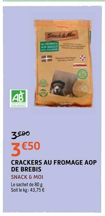 CRACKERS AU FROMAGE AOP DE BREBIS