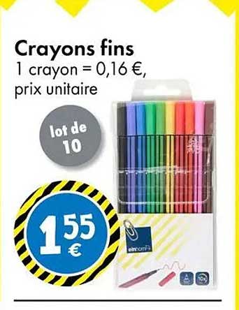 Crayons fins