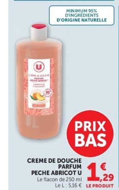 CREME DE DOUCHE PARFUM PECHE ABRICOT U